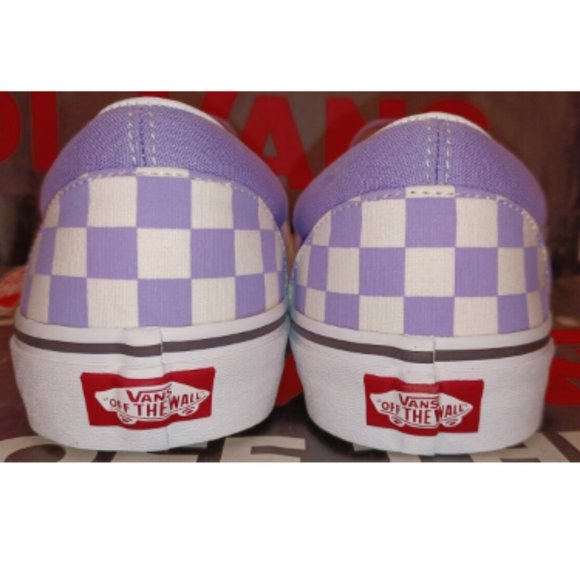 Vans Purple and White Slip-On Loafers - Picture 8 of 13